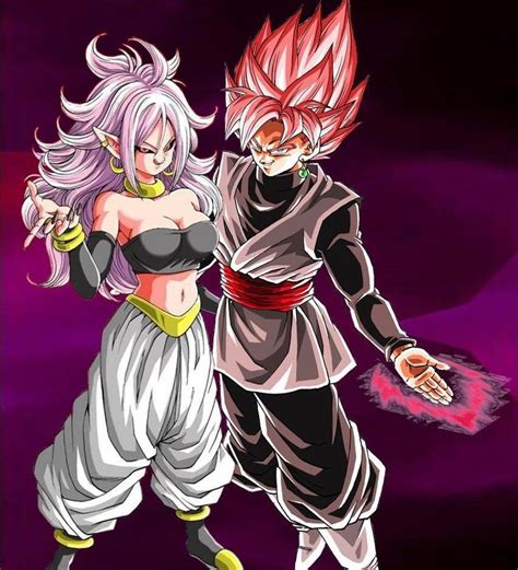 android 21 and goku|goku and android 21 love.